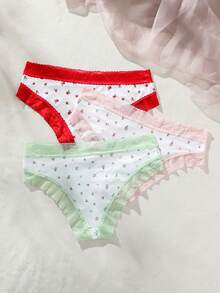 SHEIN 大尺碼女士拼接蕾絲花朵內衣 - 彩色 - 查看 6