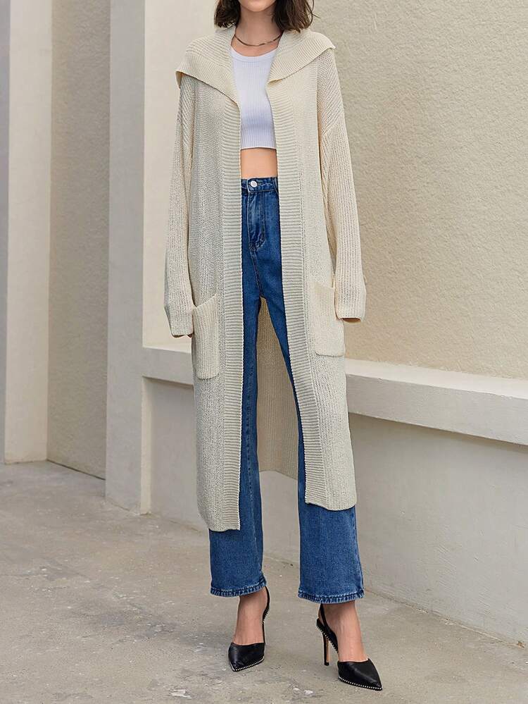 Casual Long Cardigan With Pockets