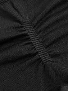 SHEIN Sports Women's Seamless Hooded Athletic Tracksuit - Black - View 9