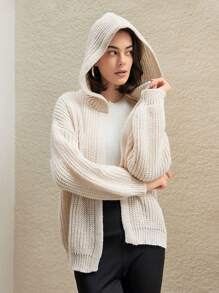 Anewsta 女士連帽開衫 - 卡其色 - 查看 7