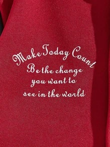 ROMWE MEN Street Life 男士字母&蜘蛛圖案條紋飾邊落肩袖飛行員夾克 - 彩色 - 查看 4