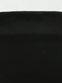 SHEIN EZwear Women's Solid Color Strapless Top - Black - View 4