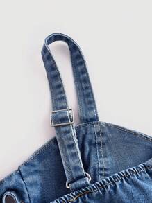SHEIN MOD Denim Áo ba lỗ Áo - Rửa nhẹ - Xem 3
