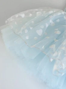 BOXMEMORY 1 pezzo Collant da ballerina per ragazze giovani, vestito da ballo a maniche corte, gonna in pizzo per ballerina, abiti per la pratica di danza, outfit per esibizioni - Blu - Visualizzare 6
