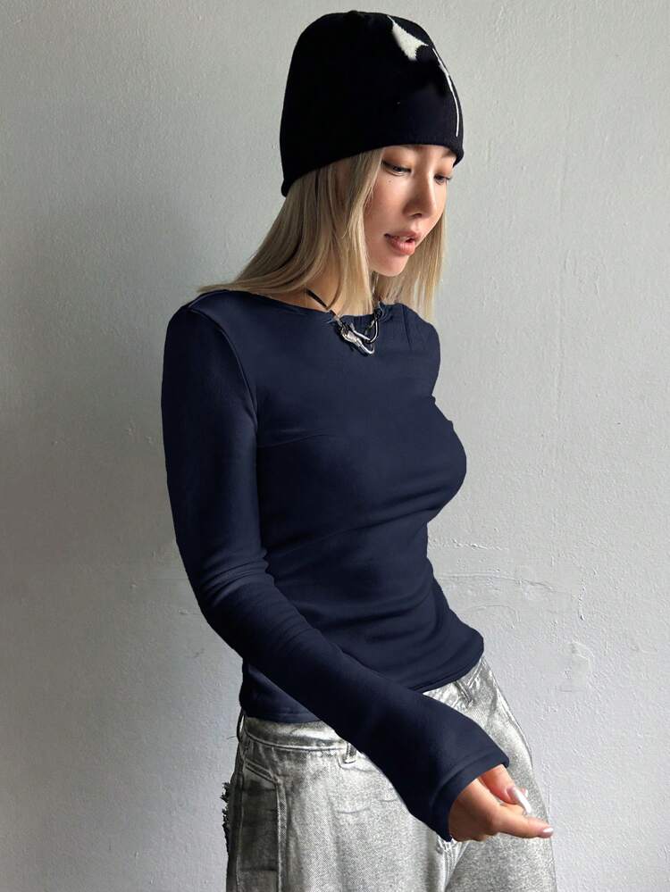 Long Sleeve Thermal Lined T-Shirt,Thermal Lined Fall,Winter