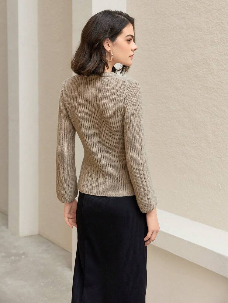 Women's Solid Color Button Up Cardigan Fall Cloth For Women