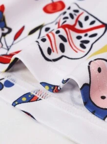 Men's Cartoon Cow Printed Boxer Briefs - Multicolor - View 7