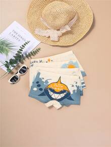 幼兒男童4入組卡通印花平口褲