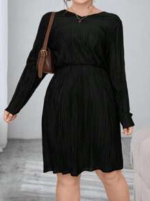 SHEIN Essnce 大碼女裝百褶裙裝