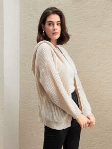 Anewsta 女士連帽開衫 - 卡其色 - 查看 5