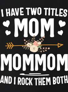 INAWLY Camiseta De Manga Caída De Talla Grande Para Mujeres Con Estampado De Eslogan