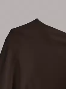 SHEIN EZwear Plus Size Women's Knit Solid Color Bodycon Tank Dress - Chocolate Brown - View 3