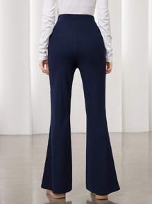 Mulvari 女裝高腰喇叭褲,針織布料製成