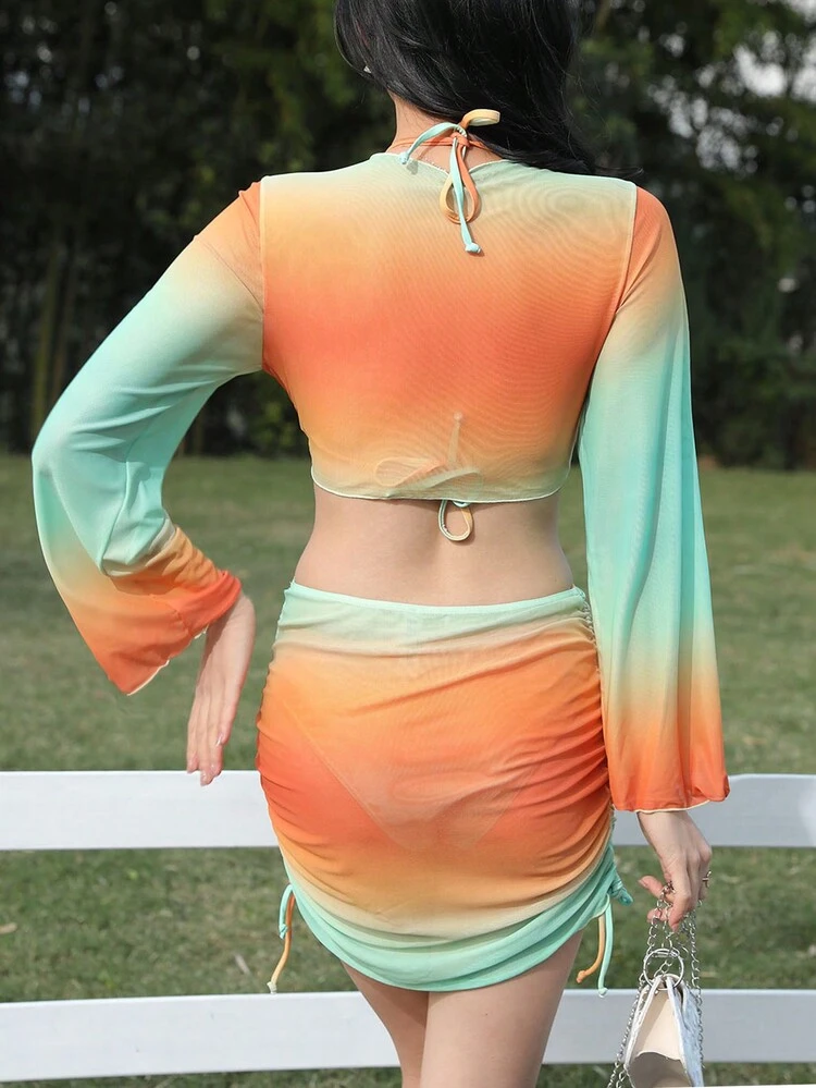 Women's Ombre Swimwear Set Summer,Tankini Bathing Suit