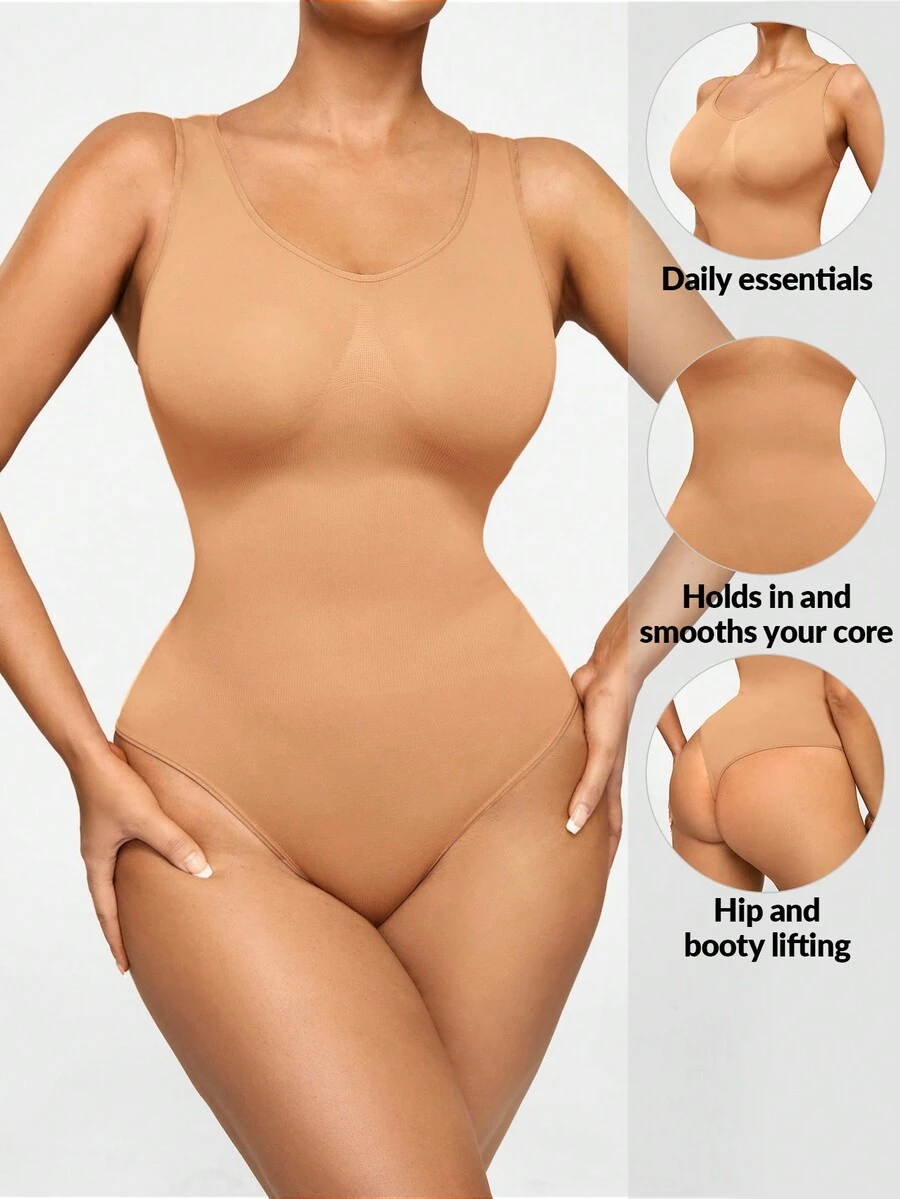 SHAPORA Chất rắn Bodysuit định hình