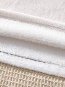 Girls' Flannel Pajama Set With Eyelashes And Heart Patterns - White - View 7