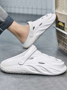 男士EVA材质人字拖，包头设计，2023新款白色圣诞流行鞋 - 白色 - 查看 2