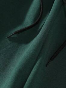 Manfinity Homme 寬鬆男士翻蓋口袋短褲 - 墨綠色 - 查看 5