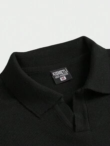 RueChic 男士高領長袖毛衣 - 黑色 - 查看 4