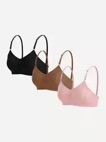 Shein Underwear&Sleepwear Basics 3 Unids/set Sujetador Y Sujetador Sin Aros