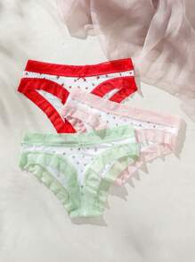 SHEIN 大尺碼女士拼接蕾絲花朵內衣 - 彩色 - 查看 5