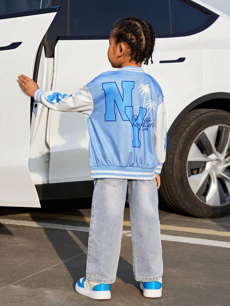 Toddler Boys' Casual Long Sleeve Windproof Jacket For Autumn And Winter