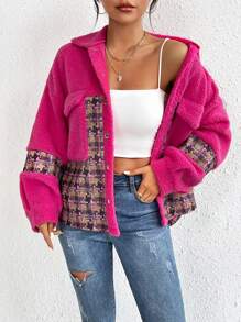 SHEIN Essnce 女性夾克 - 玫紅色 - 查看 3