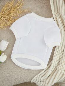 SHEIN 1 件冬季寵物印花字母運動衫(無帽) - 彩色 - 查看 5