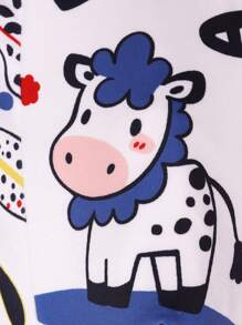 Men's Cartoon Cow Printed Boxer Briefs - Multicolor - View 6