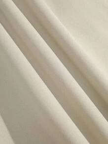 SHEIN EZwear 大尺碼格子心形圖案暖裡開衫衣 - 杏色 - 查看 5