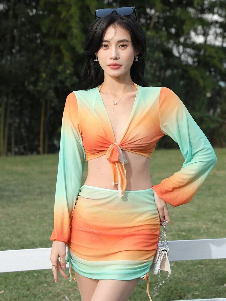 Women's Ombre Swimwear Set Summer,Tankini Bathing Suit