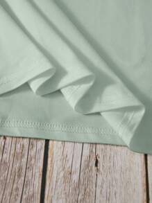 SHEIN Slayr 女士卡通印花t恤 - 薄荷綠 - 查看 5