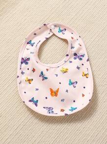 SHEIN Baby Girls' New Butterfly Pattern Printed Pajamas Set, Autumn 4pcs - Pink - View 5