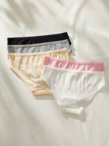 Snug Zone 5pcs Lace Trimmed Triangle Panties - Multicolor - View 7