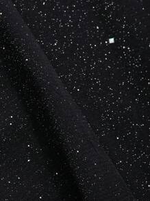 DAZY Pantalones anchos de mujer con estampado de lunares ultra largos - Negro - Ver 4