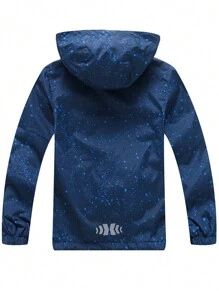 Kids' Windbreaker Jacket For Boys, Windproof Waterproof Warm Clothes, New Style Coat For Children - Navy Blue - View 2