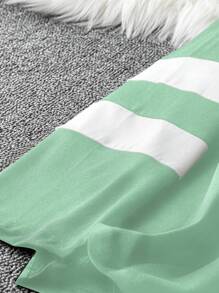 EMERY ROSE Kích thước lớn Sọc Cổ chữ V Dài tay Áo thun - màu xanh lá - Xem 6