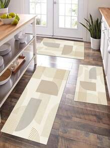 SHEIN Geometric Pattern Area Rug, Living Room Or Kitchen Rug - Multicolor - View 1