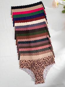 21入組無縫三角褲,邊緣飾以扇貝邊 - 彩色 - 查看 6