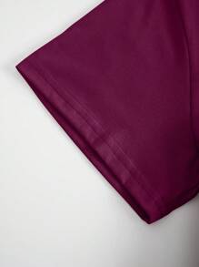 INAWLY 女式字母印花 T 恤 从昨天学习 活在当下 希望明天 图案 T 恤 女式上衣 - 紫紅色 - 查看 5