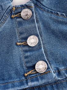 SHEIN MOD Denim Áo ba lỗ Áo - Rửa nhẹ - Xem 4