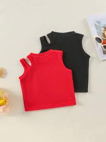 SHEIN 小女孩鏤空背心 - 彩色 - 查看 2