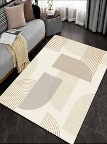 SHEIN Geometric Pattern Area Rug, Living Room Or Kitchen Rug - Multicolor - View 5