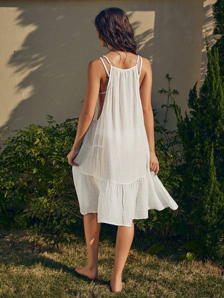 Women'S Solid Color Camisole Cover Up Wedding Summer