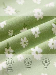 Cozy Pixies 3pcs Baby Girls' Cartoon Pattern Round Neck Ruffle Sleeve Tops Set - Pink - View 12