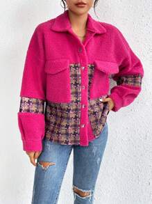 SHEIN Essnce 女性夾克 - 玫紅色 - 查看 1