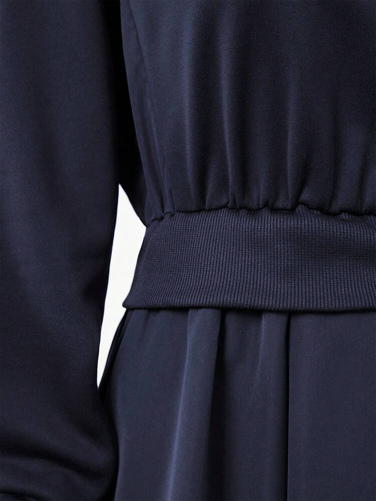 Women'S Round Neck Raglan Sleeve Dress