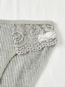 4入組蕾絲邊三角褲