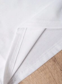 男童卡通印花短袖t恤 - 白色 - 查看 5