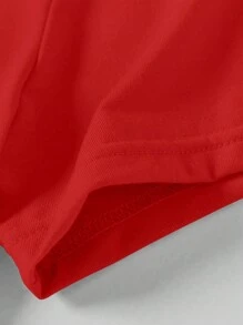 SHEIN LUNE New Year Slogan Printed T-Shirt - Red - View 5